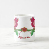 Tasse für den persönlichen Namen von Vögeln (Mittel)