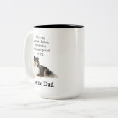 Tasse für den Vater-Dreifarbsheltie (Vorderseite Links)