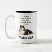 Tasse für den Vater-Dreifarbsheltie (Links)