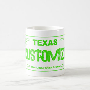 Tasse für die benutzerdefinierbare grüne Texas-Liz