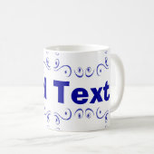 Tasse für die Blue Add Text-Keramik (VorderseiteRechts)