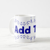 Tasse für die Blue Add Text-Keramik (Vorderseite Links)