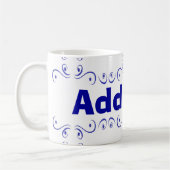 Tasse für die Blue Add Text-Keramik (Links)