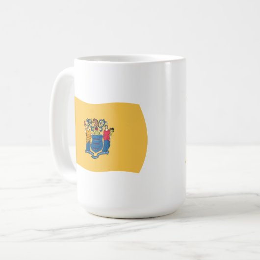 Tasse für die Flagge New Jersey (Vorderseite Links)