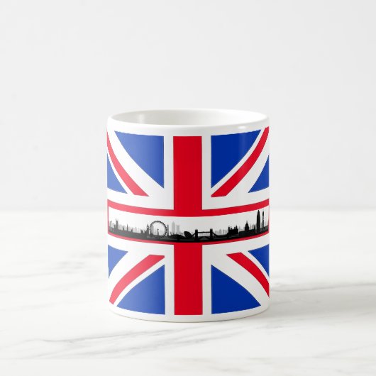Tasse für die Jack-Flagge der London Eye Skyline U (Mittel)