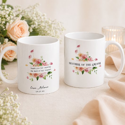 Tasse für die Mutter des Bräutigams | Danke