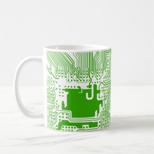 Tasse für die PC-Schaltung in Monogramm - grün (Links)