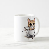 Tasse für die personalisierte Kaffeekatze (VorderseiteRechts)