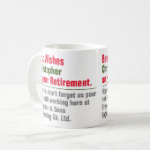 Tasse für die Rückstellung mit Name und persönlich (Vorderseite Links)