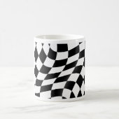 Tasse für die schwarz-weiß karierte Flagge (Mittel)
