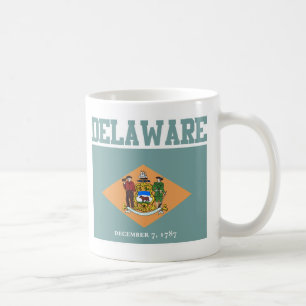 Tasse für die Staatsflagge Delaware
