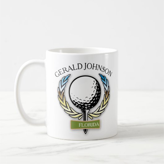 Tasse für die Vorlage für das Golfdesign (Links)