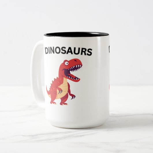 Tasse für Dinosaurier (Vorderseite Links)