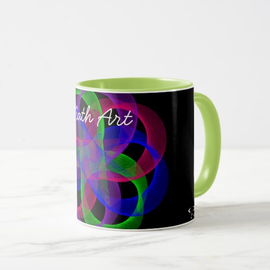 Tasse für Doppelschleife Geometric Math Art (VorderseiteRechts)