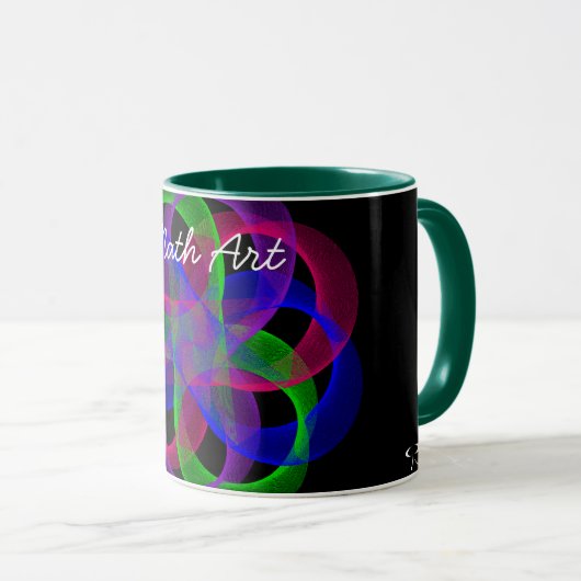Tasse für Doppelschleife Geometric Math Art (VorderseiteRechts)