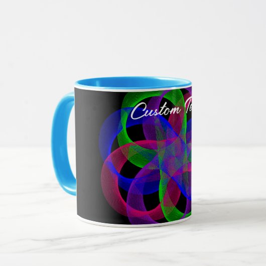 Tasse für Doppelschleife Mesh Geometric Coffee (Vorderseite Links)