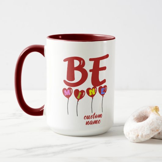 Tasse für Ehefrau oder Freundin, Individuelle Name (Mit Donut)