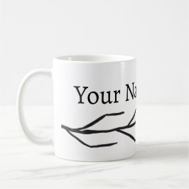 Tasse für ein einfarbiges Tintenzweigmuster