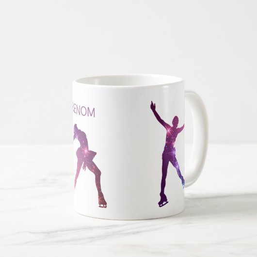 Tasse für Eiskunstläufer - Silhouette Rose Violet  (VorderseiteRechts)