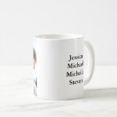 Tasse für Familiennamen von Fotos (VorderseiteRechts)