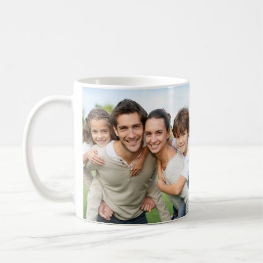 Tasse für Familiennamen von Fotos (Links)