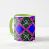 Tasse für farbenfrohe 3D Digital Art (Vorderseite Links)