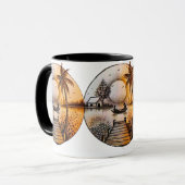 Tasse für farbenfrohe 3D Digital Art (Vorderseite Links)