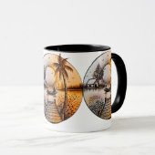 Tasse für farbenfrohe 3D Digital Art (VorderseiteRechts)