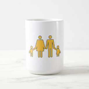 Tasse für Flachbild-Familienzeichen