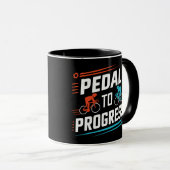 Tasse für Fortschritt, Fahrradfahren (VorderseiteRechts)