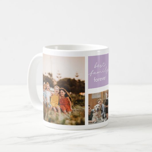 Tasse für FotoCollage - Beste Familie (Vorderseite Links)
