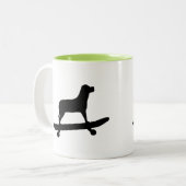 Tasse für Funny Hunde Skateboarding (Vorderseite Links)