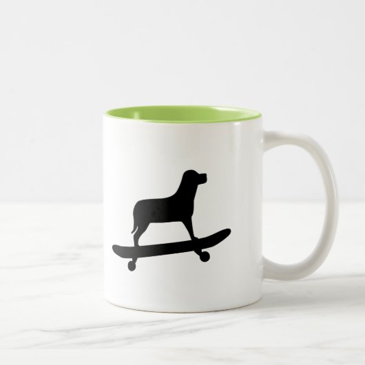 Tasse für Funny Hunde Skateboarding (Rechts)
