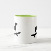 Tasse für Funny Hunde Skateboarding (Mittel)