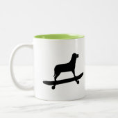 Tasse für Funny Hunde Skateboarding (Links)