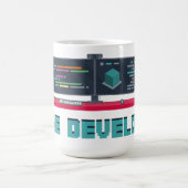 Tasse für Gameentwickler - Blue Letters (Mittel)