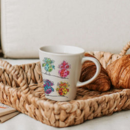 Tasse für Geschenke (Bunte Whimsikvögel 01)