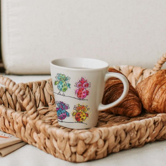 Tasse für Geschenke (Bunte Whimsikvögel 01)