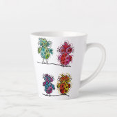 Tasse für Geschenke (Bunte Whimsikvögel 01) (Rechts)