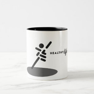 Tasse für gesundes Leben und Branding für Unterneh