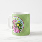 Tasse für Goldfinch und Blume (Vorderseite Links)