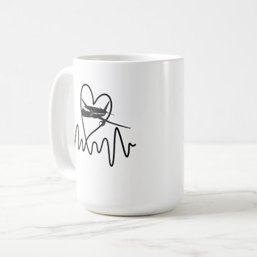 Tasse für Heartbeat-Kaffee-Piloten (Vorderseite Links)
