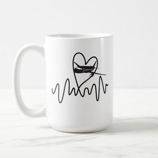Tasse für Heartbeat-Kaffee-Piloten (Links)