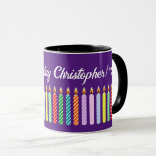 Tasse für individuelle Namen Happy Birthday Lit Ca
