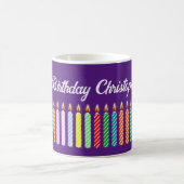 Tasse für individuelle Namen Happy Birthday Lit Ca (Mittel)