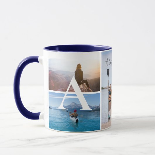 Tasse für individuelles Adventure Foto Collage Cof (Links)