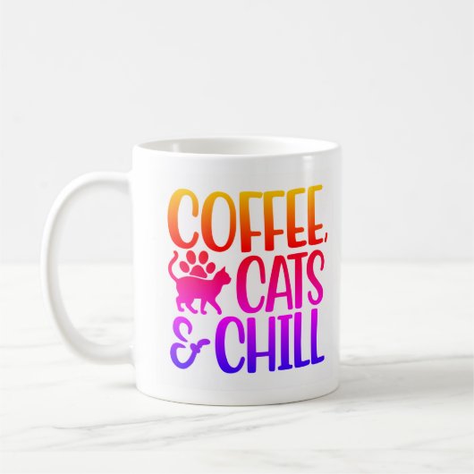 Tasse für Kaffee, Katzen und Kälte (Links)