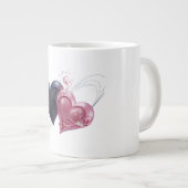 Tasse für Kaffee mit zwei Herz (Vorderseite Rechts)