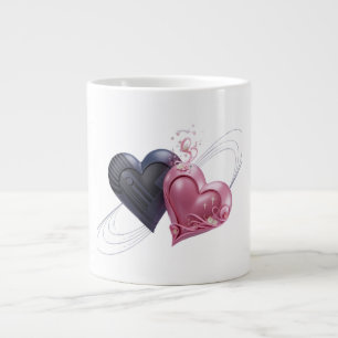 Tasse für Kaffee mit zwei Herz