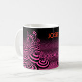 Tasse für Kaffee Neon Fuchsia Magic Pilze. (Vorderseite Links)